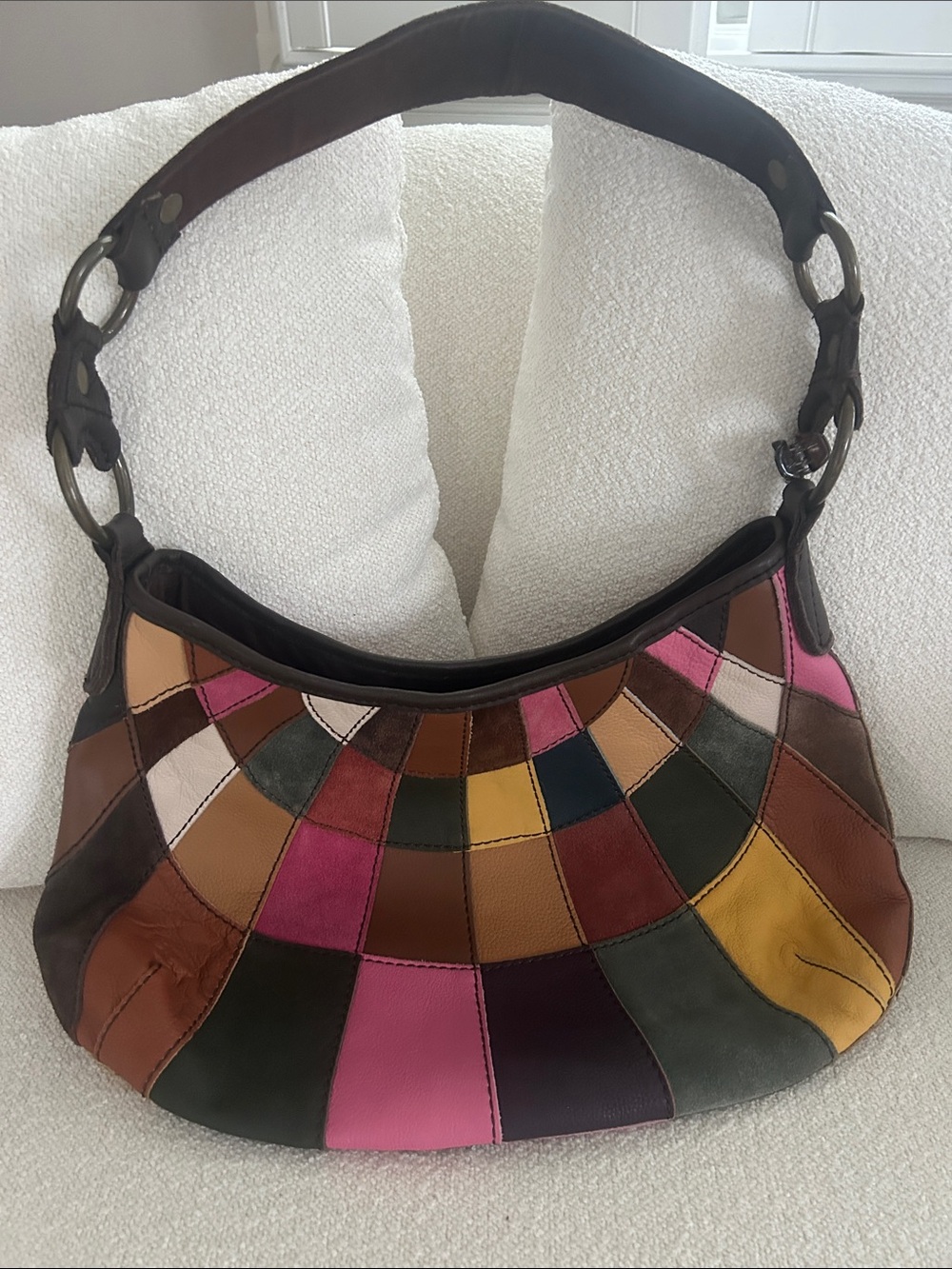 ✨Lucky Brand ~ Patchwork Leather Hobo Bag - Multicolor✨